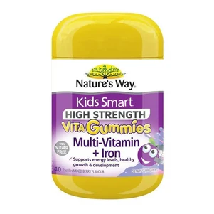 (PRE ORDER) Nature's Way Kids Smart Vita Gummies High Strength Multi + Iron 40 Pastilles shelf life 2yrs